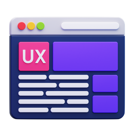 Site de design ux  3D Icon