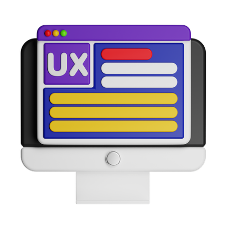 Site web de conception UX  3D Icon