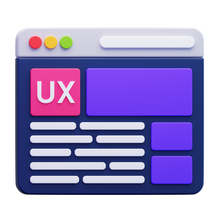 Ux Design Website  3D Icon