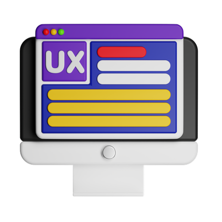 Ux Design Website  3D Icon