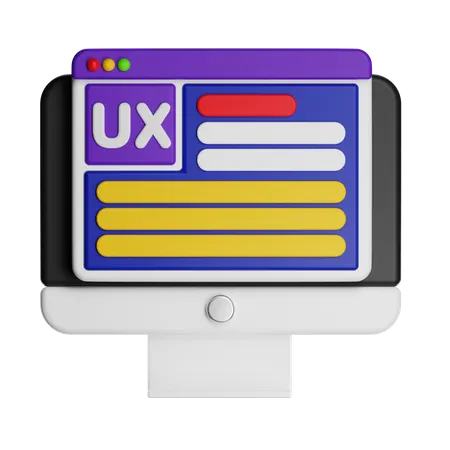 Ux Design Website  3D Icon