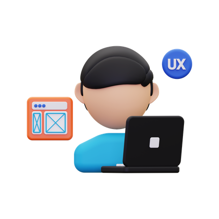 Ux Designer  3D Icon