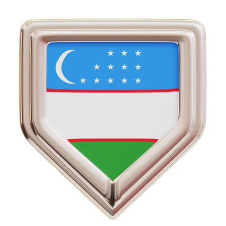 Uzbekistan Flag  3D Icon