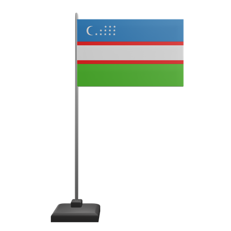 Uzbekistan Flag  3D Icon