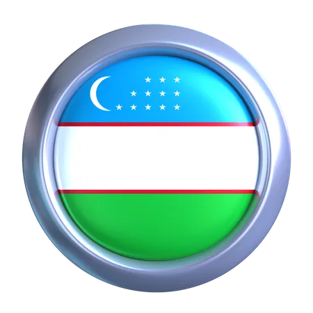 Uzbekistan Flag Emblem  3D Icon