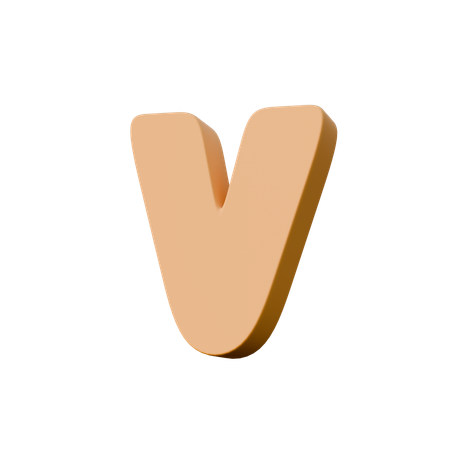 V  3D Icon