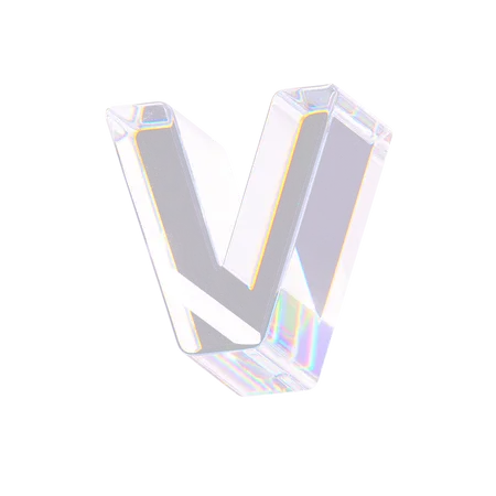 V  3D Icon