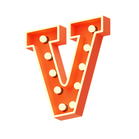 V  3D Icon