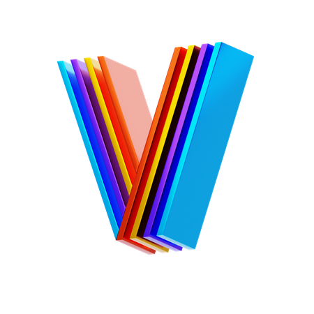 V  3D Icon