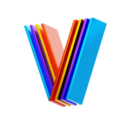 V  3D Icon