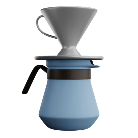 V 60 Coffee Dripper 3D Icon