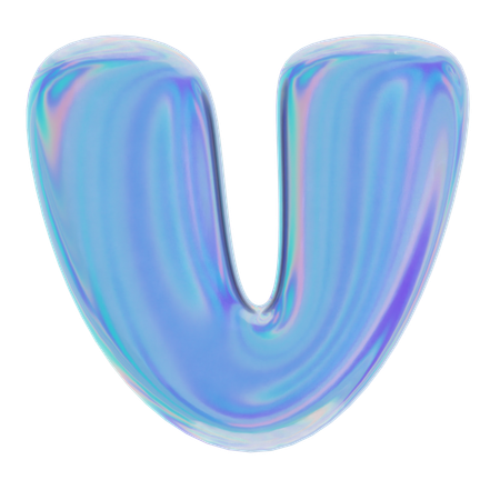 V Abstract Shape  3D Icon