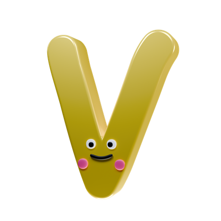 V alfabeto  3D Icon