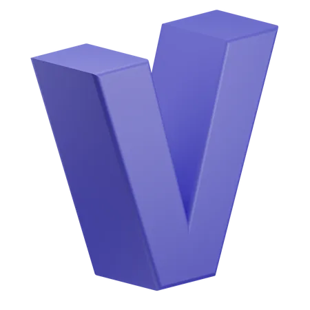 V Alphabet  3D Illustration