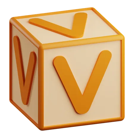 Buchstabe v  3D Icon