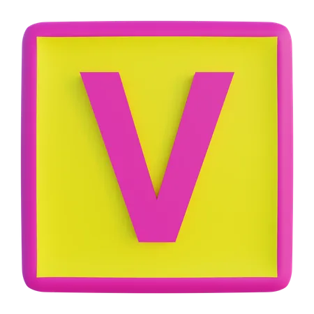 Buchstabe v  3D Icon