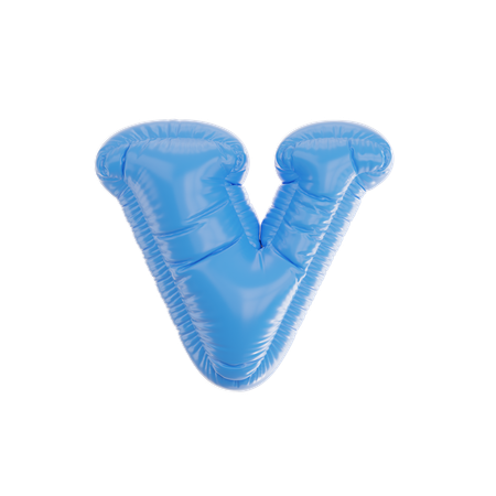 V Inflated  3D Icon