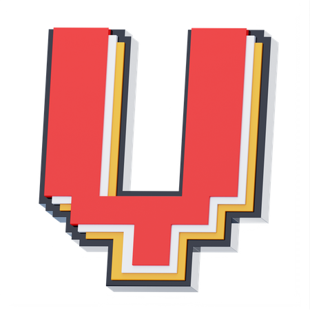 V Letter  3D Icon