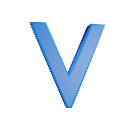 V Letter  3D Icon