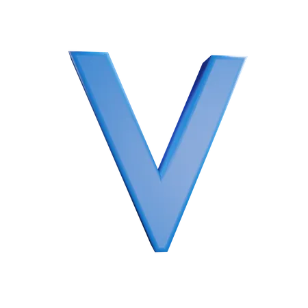 V Letter  3D Icon