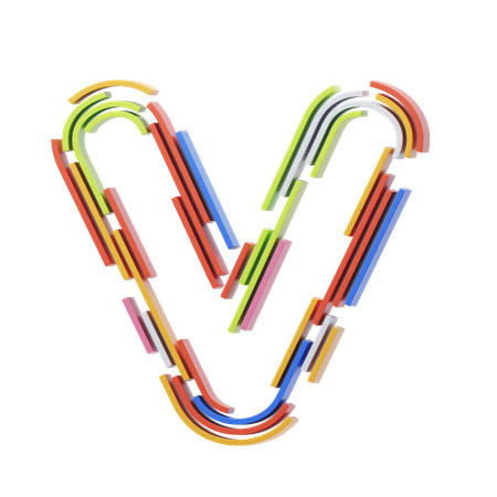 V Letter  3D Icon