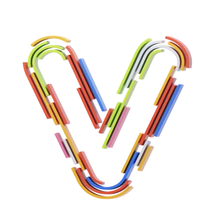 V Letter  3D Icon