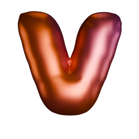 V Letter  3D Icon