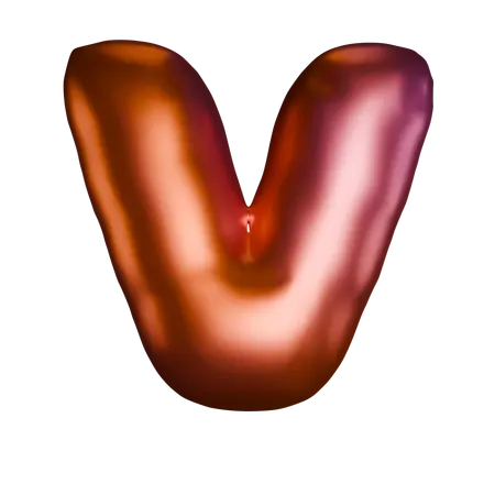 V Letter  3D Icon