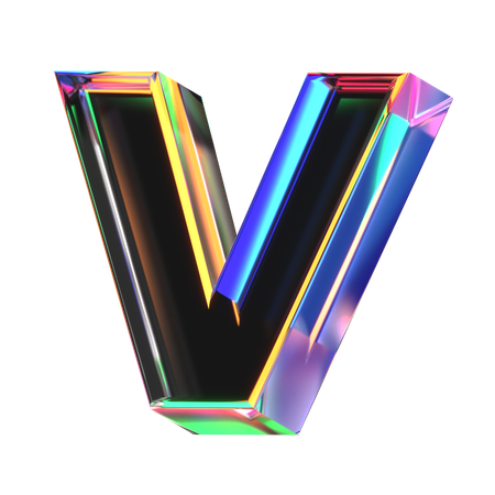 V Letter  3D Icon