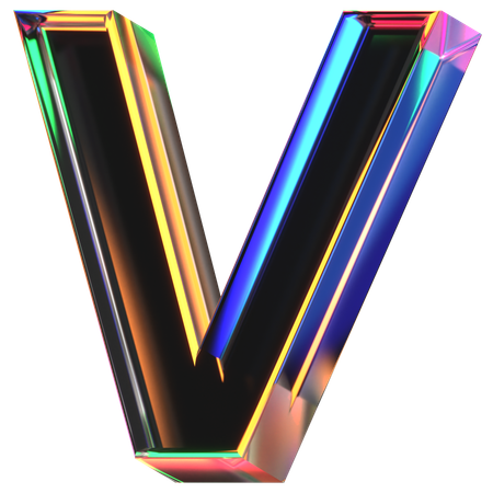 V Letter  3D Icon