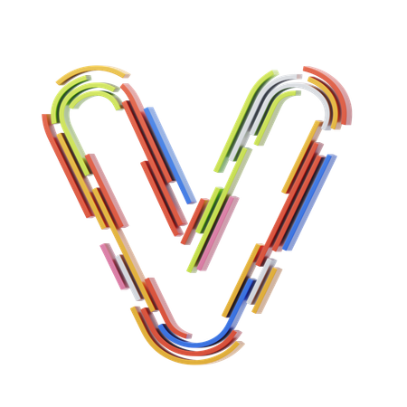 V Letter  3D Icon