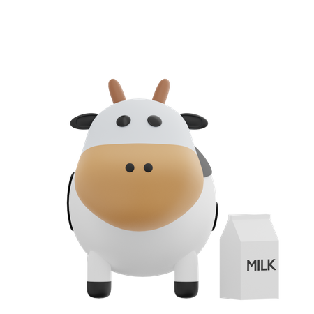 Vaca  3D Illustration