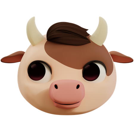 Emoji altivo de vaca  3D Icon