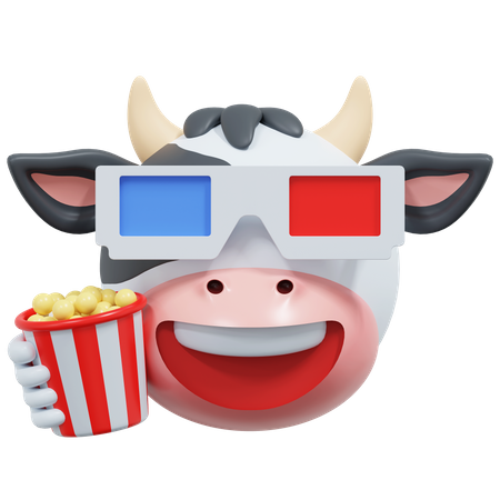 Vaca assistindo filme  3D Icon