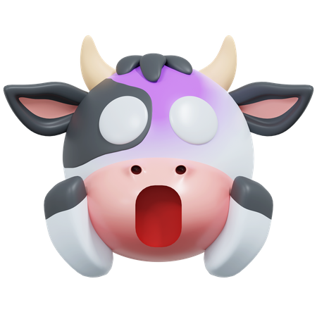 Vaca chocada  3D Icon