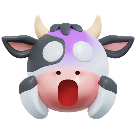 Vaca chocada  3D Icon