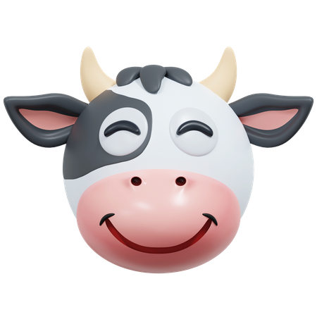 Vaca com sorriso atrevido  3D Icon