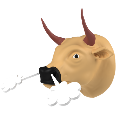 Vaca enojada  3D Icon