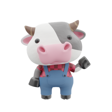 Vaca fofa  3D Illustration