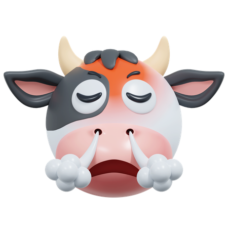 Vaca irritada  3D Icon