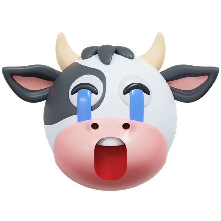 Vaca llorando  3D Icon