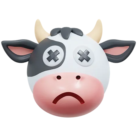 Vaca olho morto  3D Icon