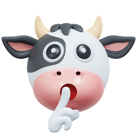 Vaca quieta  3D Icon