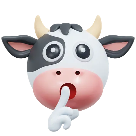 Vaca quieta  3D Icon