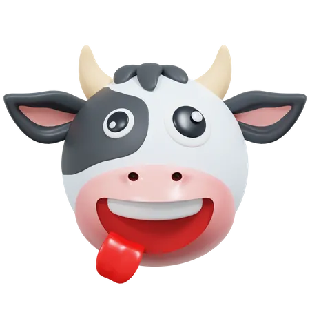 Vaca sonrisa loca  3D Icon