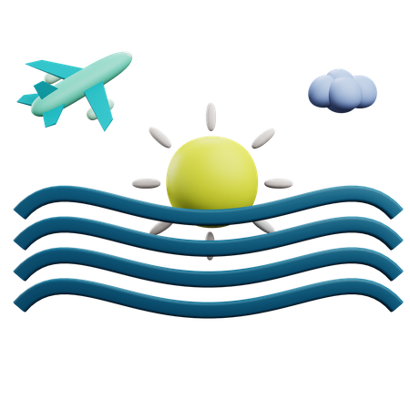 Vacaciones  3D Icon