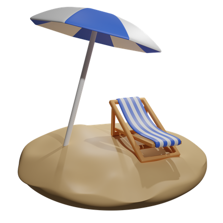 Vacaciones en la playa  3D Icon
