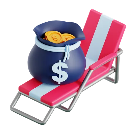 Vacaciones pagas  3D Icon