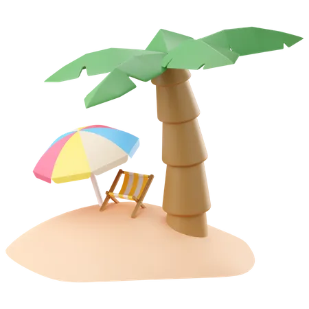 Vacances  3D Icon