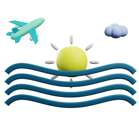 Vacances  3D Icon